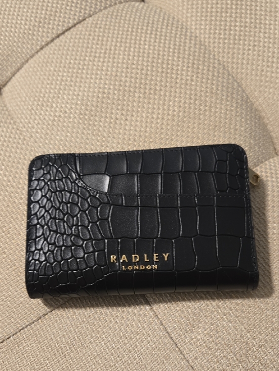 RADLEY LONDON Handbags - RADLEY LONDON Pockets 2.0 Faux Croc Mini Bifold Wallet In Black